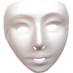 Masque adulte blanc PVC 