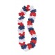 Collier de fleurs tricolore 