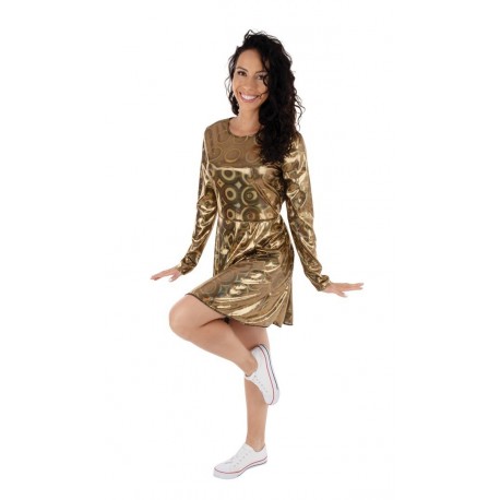 Robe disco dorée