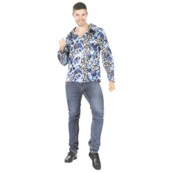 CHEMISE PSYCHEDELIQUE BLEUE